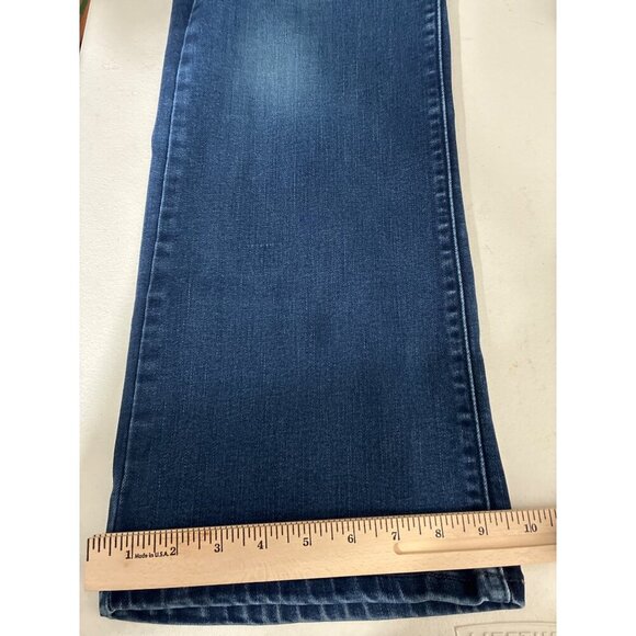 Levis 529 Jeans Womens Size 16 Curvy Bootcut Mid-Rise Stretch Dark Blue - Picture 9 of 11